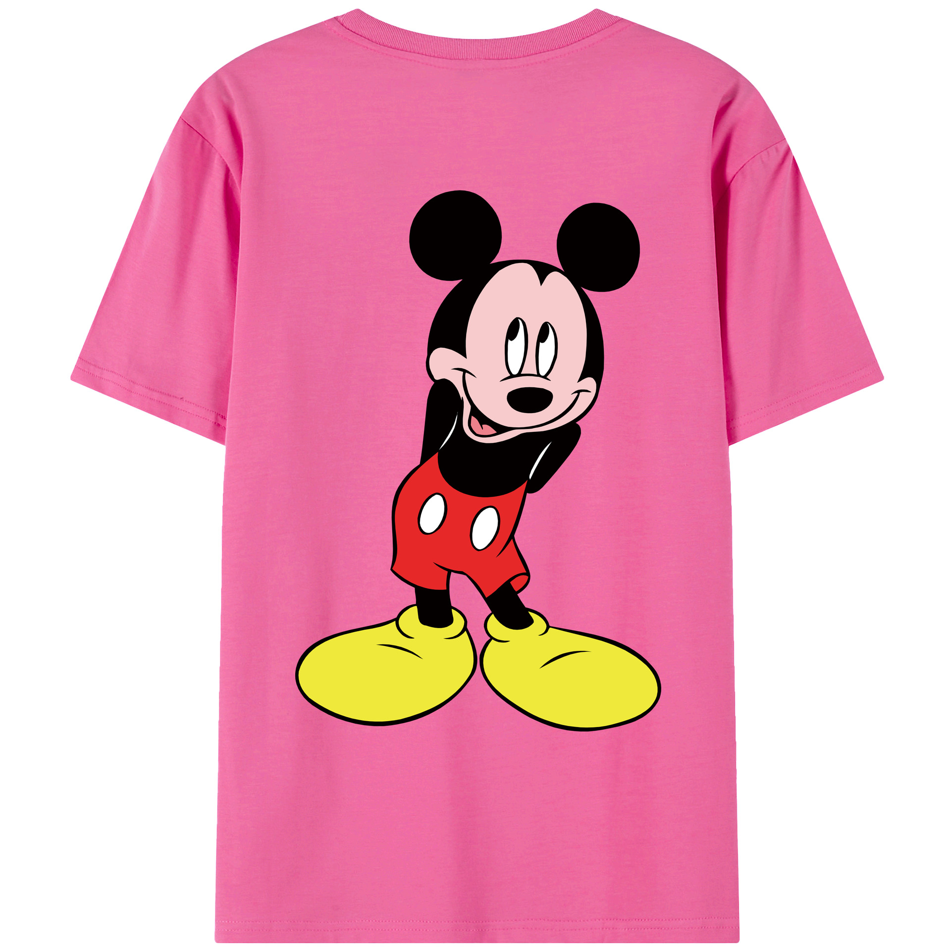 （画像用） ミッキーマウス Mickey Mouse レディース半袖Tシャツ(バックプリント)
